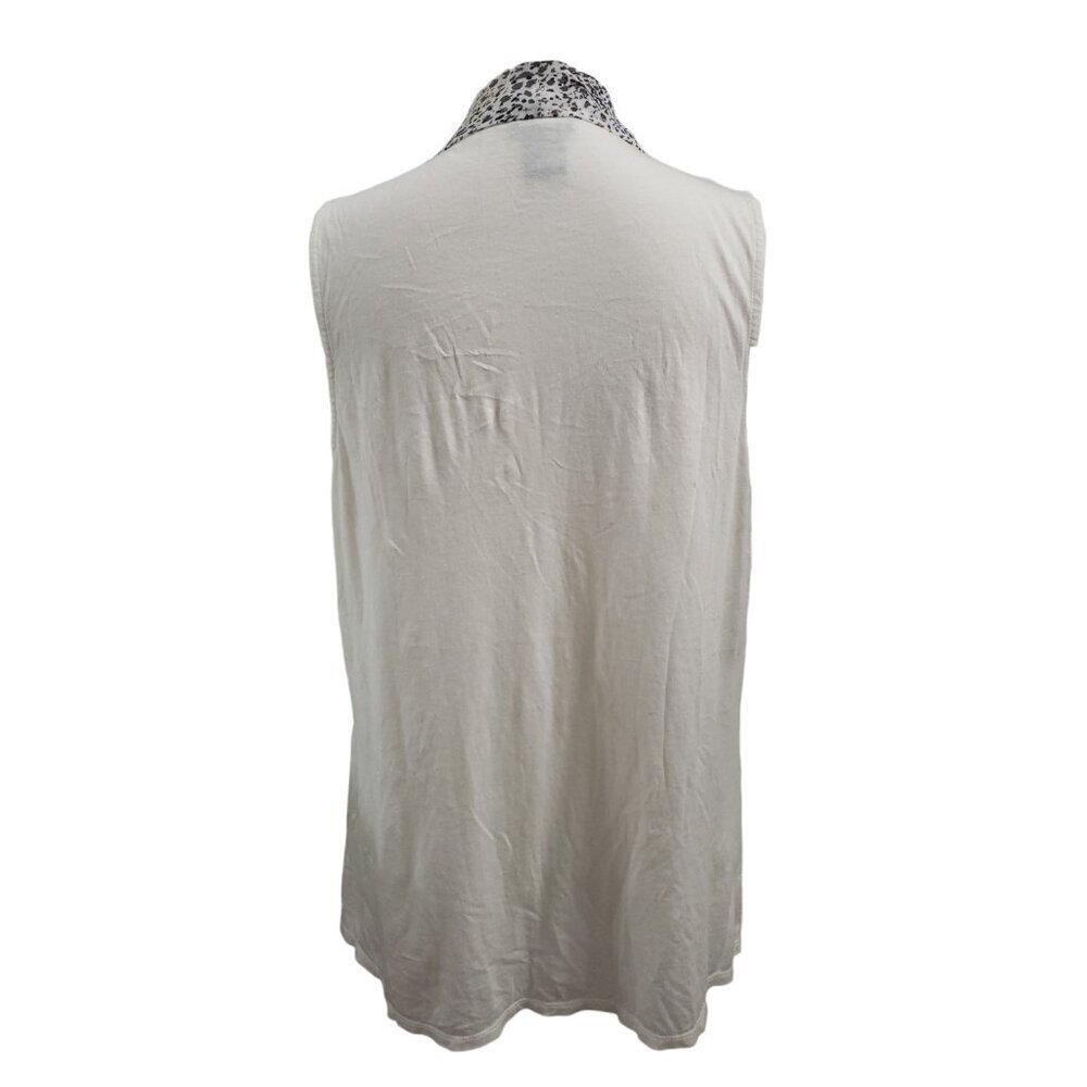 Ann Taylor Womens Sleeveless Animal Print Cowl Neck Blouse Large - Picture 4 of 7